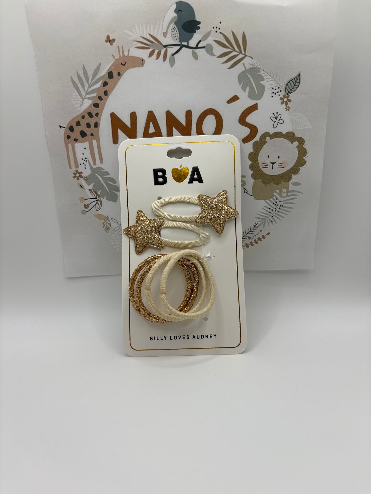 Set Clips Estrellas y Gomas de Pelo.