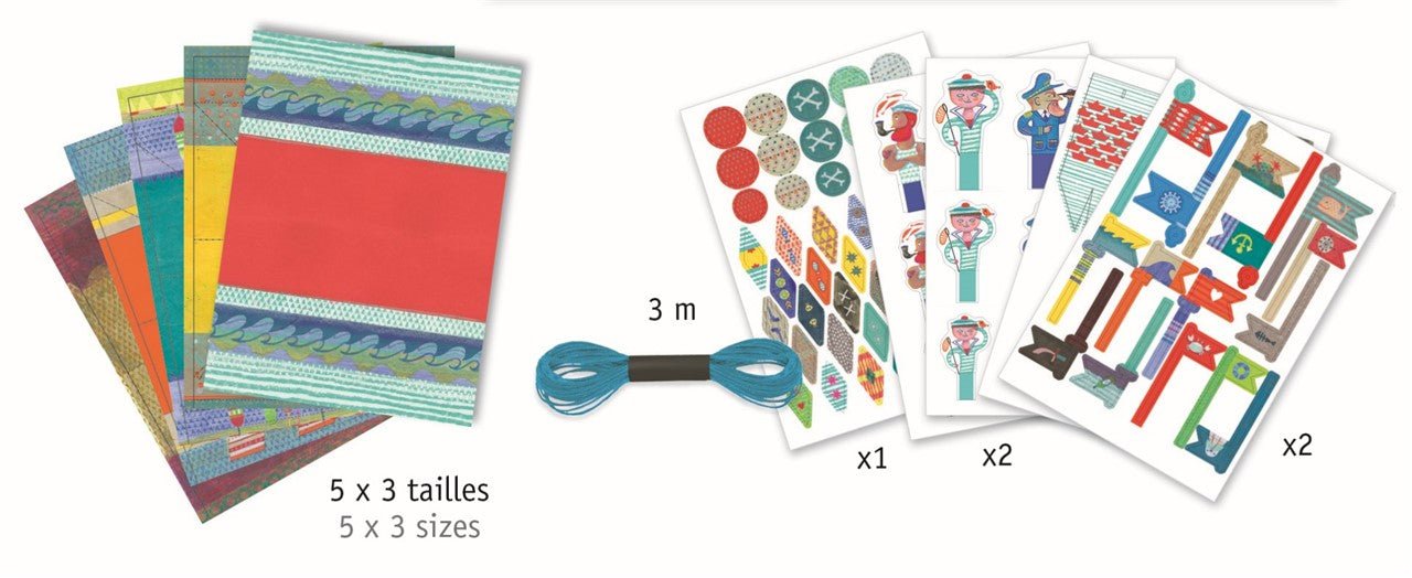 Kit origami barcos flotantes.