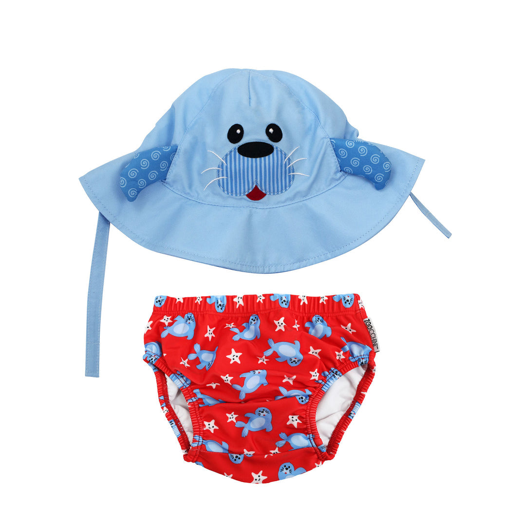 Conjunto Bañador y Gorrito Foca 12/24 Meses.