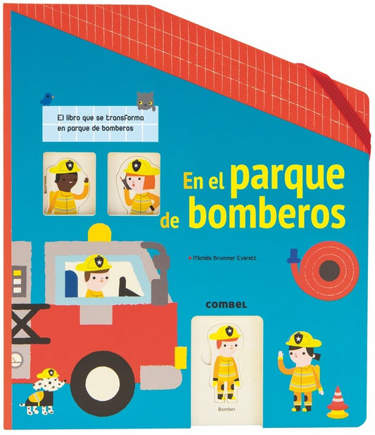 En el parque de bomberos.